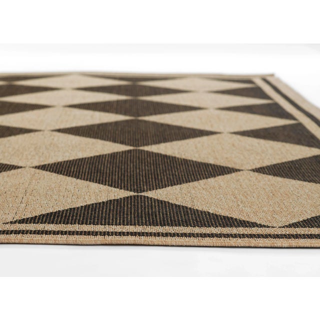 Erin Gates by Momeni Saybrook Diamond Black Indoor/Outdoor Area Rug 5'3" X 7' For Sale - Image 11 of 12