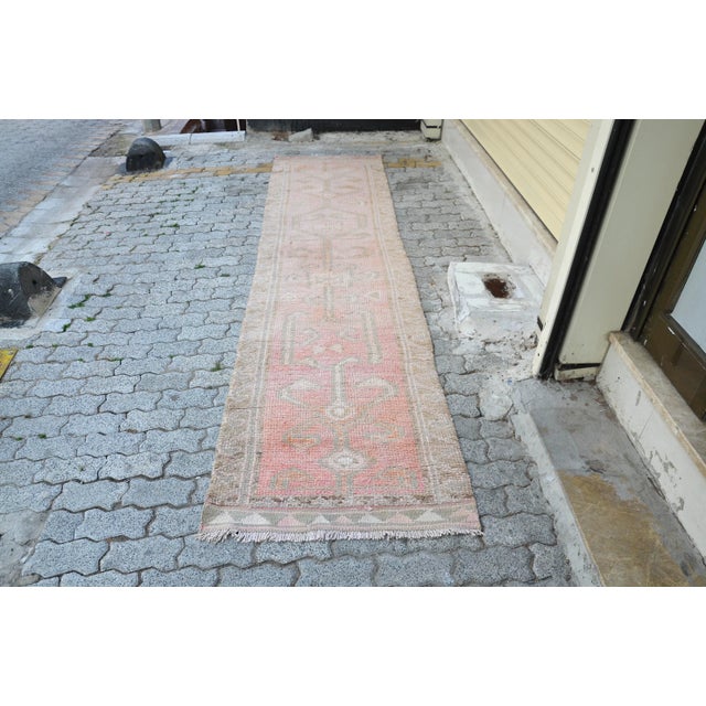 1960s Vintage Hand-Knotted Runner For Sale - Image 11 of 11
