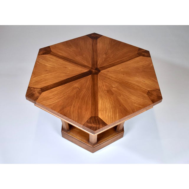 Mid-Century Modern Side Table by Tomlinson, Pecan & Mahogany, 1960s For Sale - Image 11 of 11