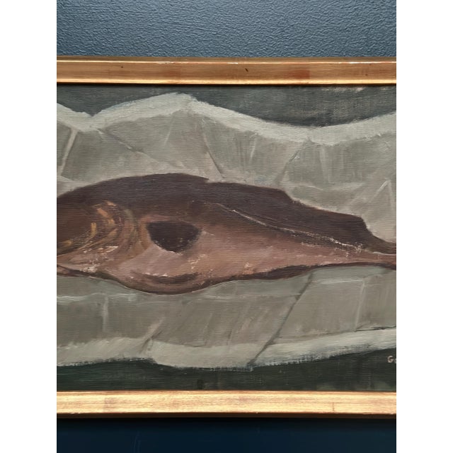 Gerald, Fish, 1960s, Oil on Canvas, Framed For Sale - Image 4 of 12