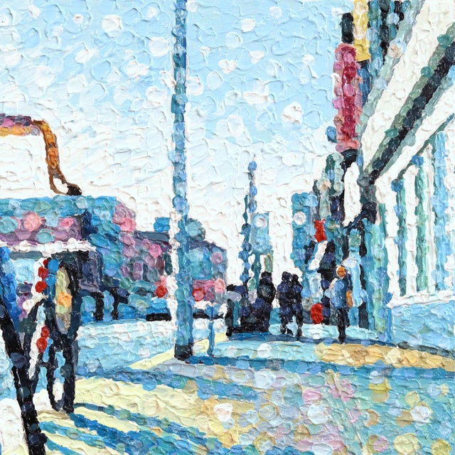 2020s Live Through You - Original Urban Bicycle Still Life Pointillist Acrylic Painting For Sale - Image 5 of 9