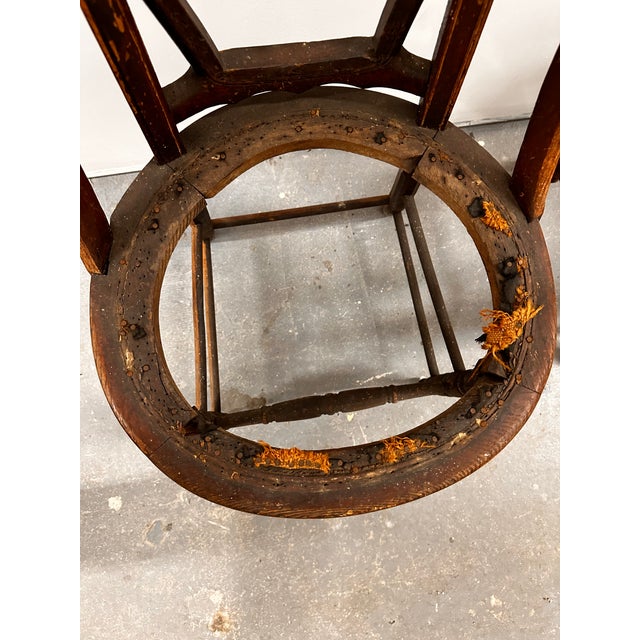 Late 19th Century Rare 1873 Heywood Brothers (Heywood Wakefield) Solid Oak Chair Frames (2) For Sale - Image 5 of 12