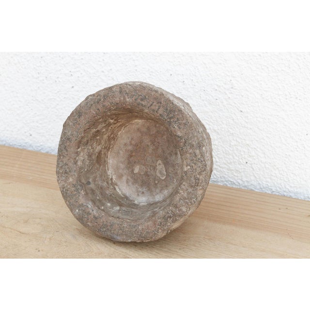 19th Century Organic Modern Hewn Stone Bowl For Sale - Image 5 of 7