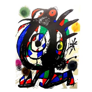 Joan Miro - Original Abstract Lithograph 1976 For Sale