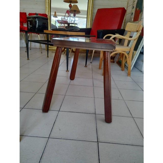 Wood Vintage Brutalist Table in Wood, 1960s For Sale - Image 7 of 10
