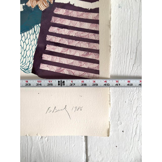 Barbara Beck 1986 Abstract Watercolor Painting on Paper - Signed/Dated/Unframed For Sale - Image 10 of 10