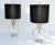 Pair, Van Teal Geometric Lucite, Chrome Table Lamps & Shades Mid-Century Modern For Sale In Miami - Image 6 of 6