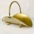 A classic old Gold Matte finished metal Arts & Crafts Federal style Firewood Holder. It features four brass paw feet and...