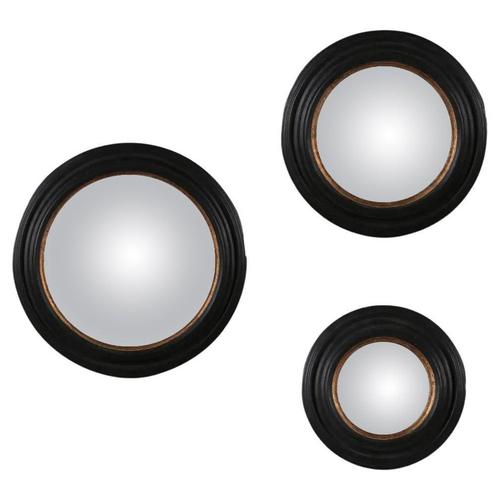 Flemish Style Round Convex Witch Mirrors, 19th Century, Set of 3 For Sale - Image 6 of 6