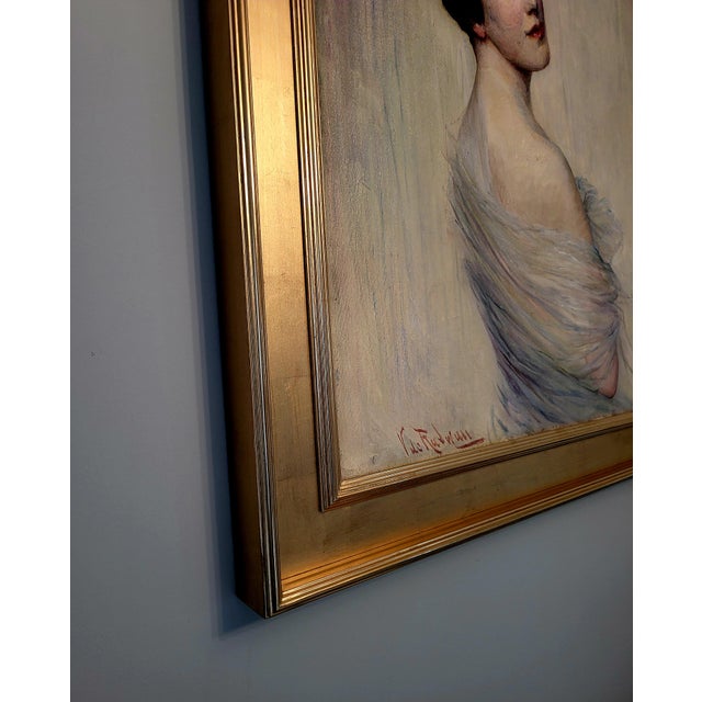 European School Artist Portrait Composition, 1930s, Oil Painting on Canvas, Framed For Sale - Image 4 of 7