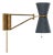 Regina Andrew Gable Swing Arm Sconce, Antique Natural Brass with Storm Blue Shade For Sale