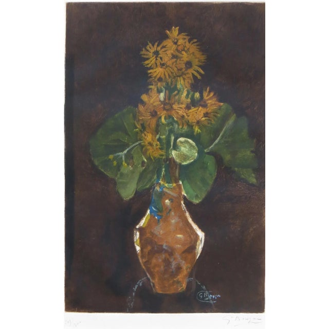 Brown 1952 George Braque Les Marguerites (Daisies) Color Etching and Aquatint For Sale - Image 8 of 12