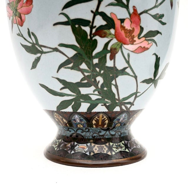 Vintage Japanese Cloisonne Vases, 1950, Set of 2 For Sale - Image 9 of 11