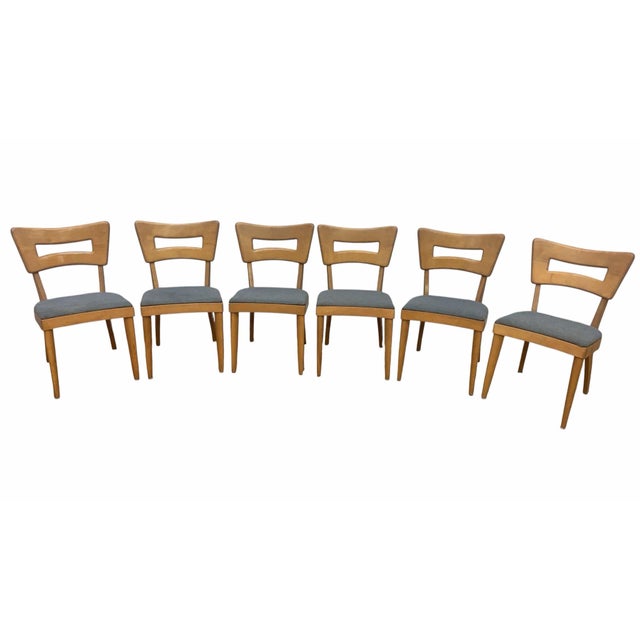 Mid-Century Modern Heywood-Wakefield 8 Piece Dining Set with M154 “Dog Bone” Chairs Mid-century modern 8-piece dining set...