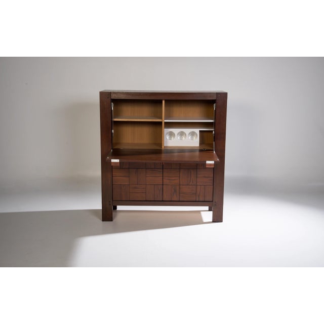 Brutalist Modena Highboard by Defour, 1970s, in Good conditions. Designed 1970 to 1979 This piece is attributed to the...