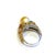 Bochic “Orient” Vintage Ruby, South Sea Pearl & Sapphire Ring Set 18K Gold & Silver Natural Sapphire and Ruby 2 carats...