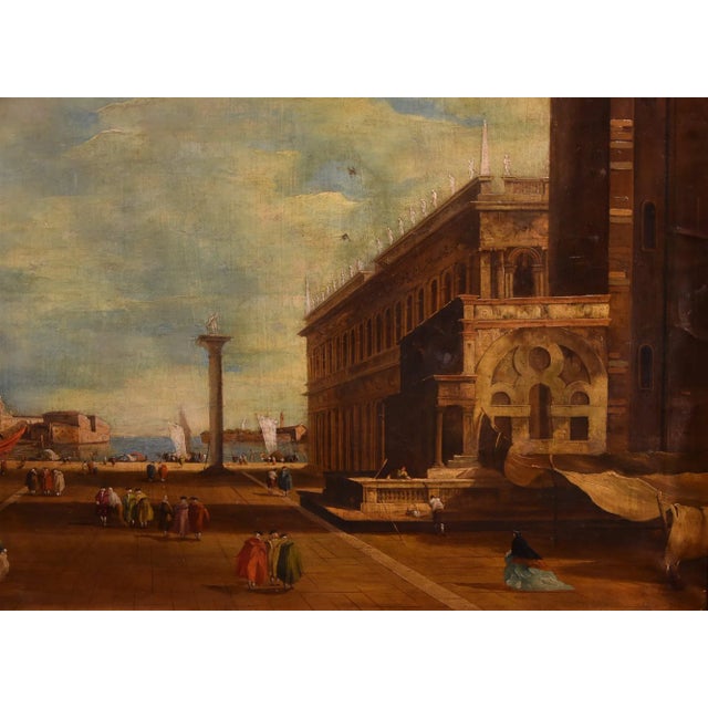 Vittore Zanetti Zilla, San Marco Venice Landscape, 1900, Oil on Canvas, Framed For Sale - Image 6 of 15