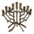 Brutalist Bronze Candelabra or Menorah by Daniel Gluck, California, 1970's For Sale