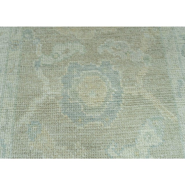 Turkish Turkish Oushak Rug 2'5" x 6'3" #19489 For Sale - Image 3 of 8