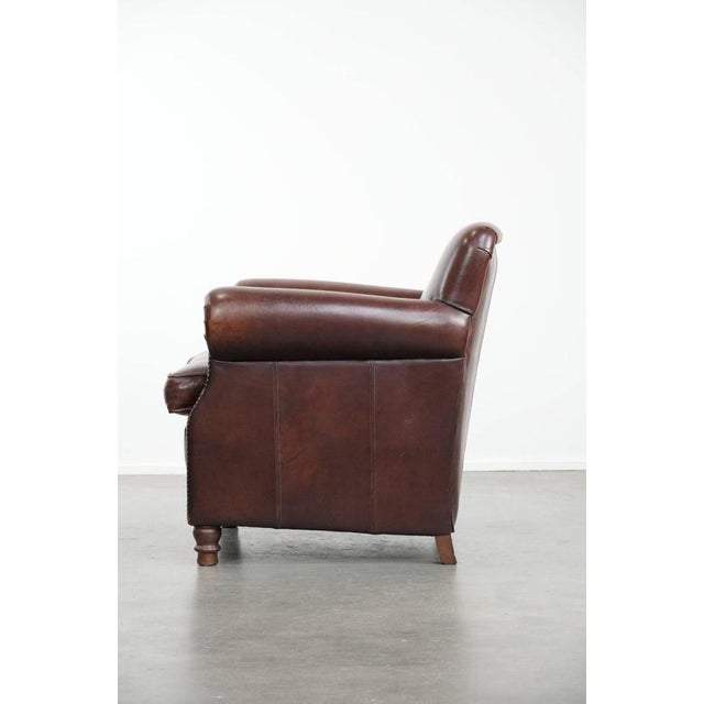 Sheepskin Armchair with Decorative Nails For Sale - Image 5 of 16