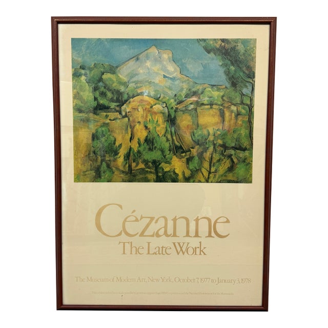 Cézanne “The Late Work” Exhibition Poster From the Museum of Modern Art, New York, Framed For Sale