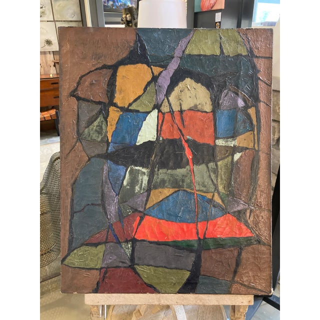 Signed Mario Marques Mid 20th Century Spanish Abstract Impasto Painting For Sale - Image 13 of 13