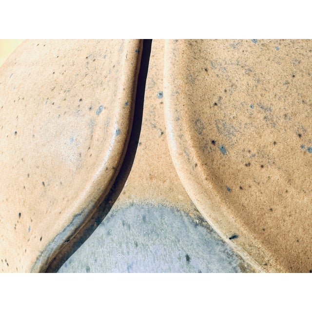 Sculptural Handmade Ceramic Vase with Central Glazed Window, Germany, 1980s For Sale - Image 9 of 13