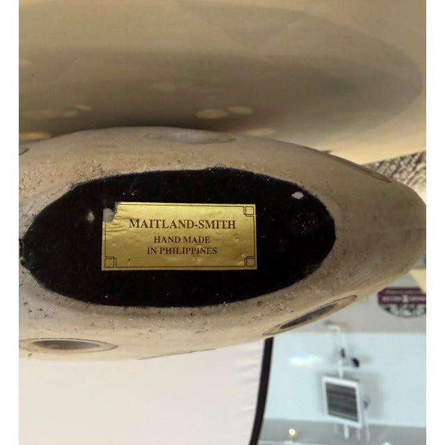 Alabaster Pair of Maitland Smith Clay and Wood Perforated Vases For Sale - Image 8 of 8