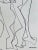 Post-Modern figurative drawing by Erik Sulander in Ink on paper, 9x12, signed, framed.