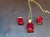 24 Carat Cushion Cut Treated Ruby Earring & Pendant Set 14 Kt Yellow Gold Chain For Sale - Image 4 of 8