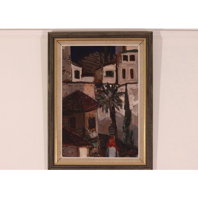 Eric Lo, Southern Street, 1960s, Oil on Canvas, Framed For Sale - Image 8 of 14