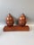 Brown Vintage Hand-Carved Wooden Acorn Bookends- a Pair For Sale - Image 8 of 8