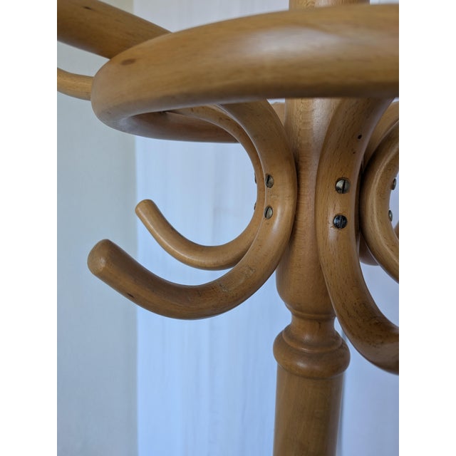 Mid-Century Modern Vintage Bentwood Coat Stand with Umbrella Holder, 1970s For Sale - Image 3 of 18