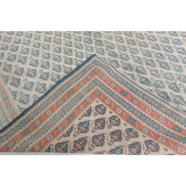 Indian Oversized Antique Indian Agra Rug For Sale - Image 3 of 9