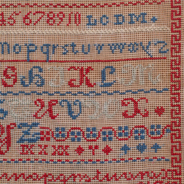 Antique Needlework Sample, English, Framed, Embroidery, Decor, William Iv, 1835 For Sale - Image 6 of 10