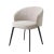 Set of 2 Dining Chair Loy feature spider like black steel legs, seat and back covered with Sisley Beige fabric.