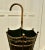 Italian Toleware Umbrella Stand Hand Painted Gold on Black, 1920s For Sale - Image 3 of 7