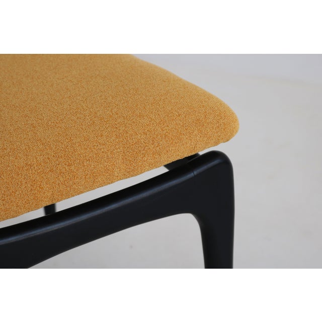 Gio Ponti Italian Organic Ebonized Wood Ottoman in Style of Gio Ponti, 1950s For Sale - Image 4 of 7