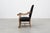 Rustic Antique Louis XIII Chair in Black Linen, France, 1800s For Sale - Image 3 of 15