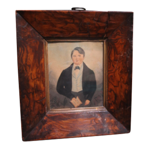 19th Century Portrait of a Young Man Watercolor