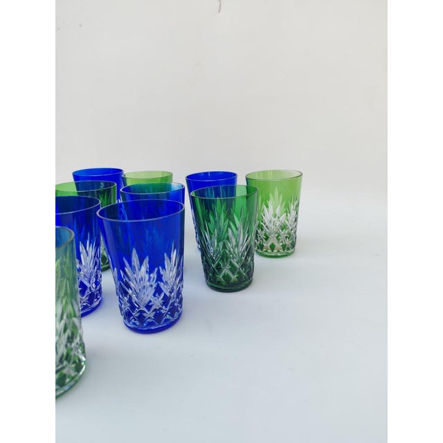 Crystal Goblets from Saint Louis, 1930s, Set of 10 For Sale - Image 4 of 8