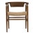 Outdoor Indoor U-Back Woven Seat Mid-Century Coastal Dining Chair For Sale