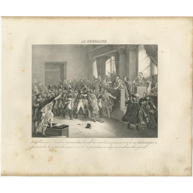 Madou, Bonaparte in the Council of Five Hundred, 1827, Lithograph For Sale - Image 3 of 9