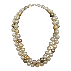 71 Count Natural Multi-Color Pearl Necklace
