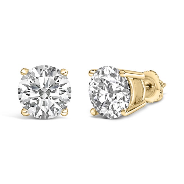 Add a touch of elegance and sophistication to your wardrobe with these classic round brilliant-cut lab-grown diamond stud...