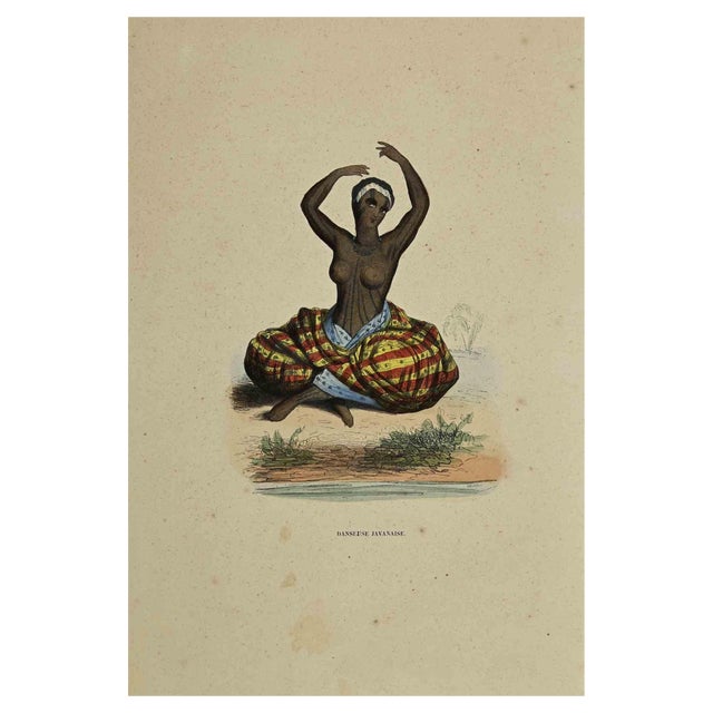 Auguste Wahlen, Danseuse Javanaise, Lithograph, 1844 For Sale
