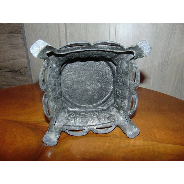 Metal Art Nouveau Zinc Base For Sale - Image 7 of 8