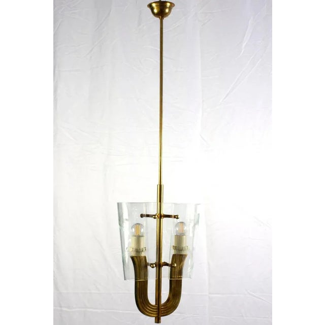 Art Deco Pendant with Murano Glass by Pietro Chiesa, 1940 For Sale - Image 3 of 11