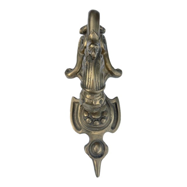 Ornate Large Solid Brass Knocker From Turkey For Sale