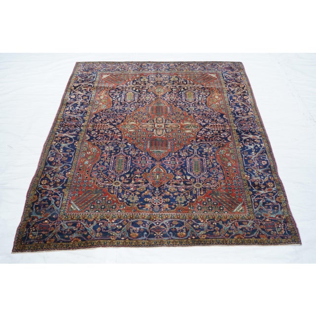 Late 18th Century Antique Mohtasham Kashan Rug 4'4'' X 6'6'' For Sale - Image 9 of 11
